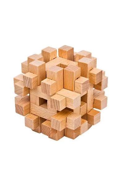 Exe 1 adet IQ zeka oyunu kilit Çözme ahşap oyuncaklar 8cm ebatlarında Büyük Boy