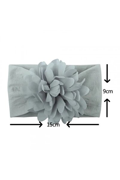 Superbaby Bentita gri lata cu floare aplicata