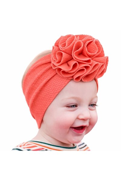 Superbaby Wide coral headband with flower