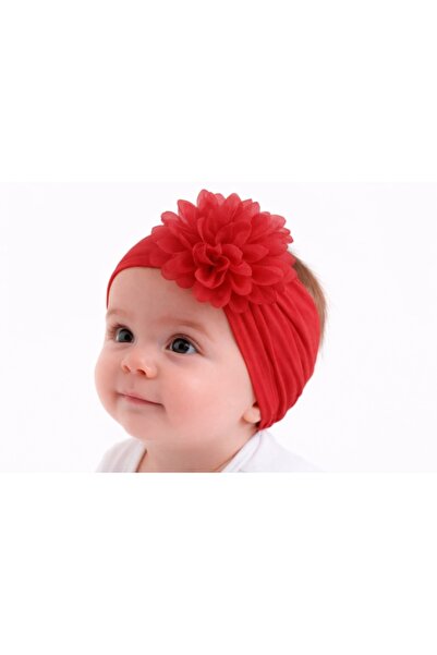 Superbaby Bentita rosie lata cu floare aplicata