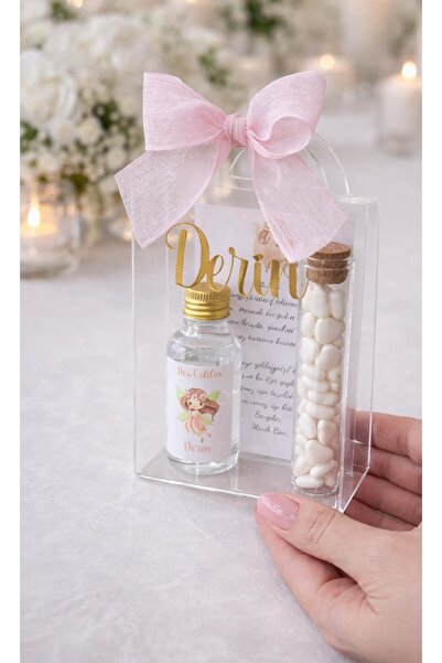 DECORA HOBİ Kolonya ve Şeker,Pleksi Büküm Çantalı, Bebek, Baby Shower Hediyel...