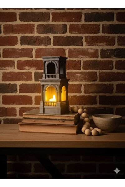 Findify Store 3D İskandinav Dönemi Saray Kulesi Temalı Led Mumluk ve Biblo (L...