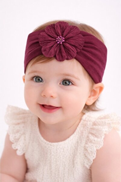 Superbaby Bentita lata visinie pentru bebeluse cu floare aplicata