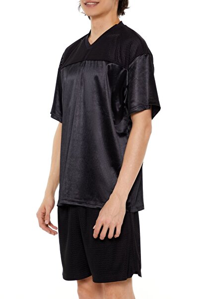 Forever 21 V Yaka File Jersey Tişört