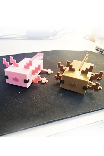 Genel Markalar Minecraft Axolotl Character Boyalı Figür Minecraft Aksolotl Ob...