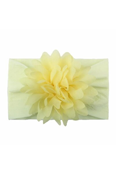 Superbaby Bentita galbena lata cu floare aplicata