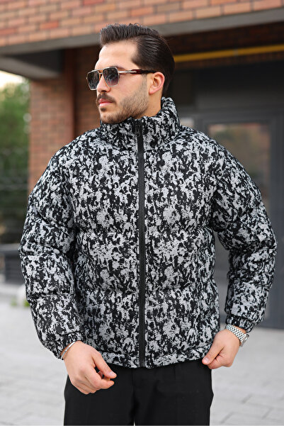 MODAEMAS معطف شتوي منقوش للرجال