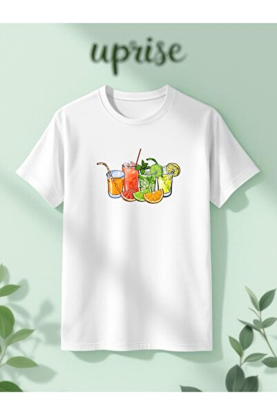 Vordevia Drinks Printed Cotton Oversized Tshirt