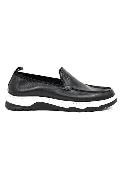 LUCIANO BELLINI E15301 Mars Men's Loafer Shoes - Black-White