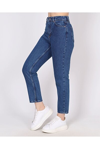FlexiFit Mom Boyfriend Yüksek Bel Kadın Kot Pantolon – Rahat Kalıp, Şık Görün...