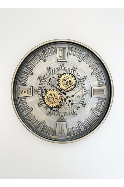 VaLumé Metal, Çarklı Duvar Saati (60cm)