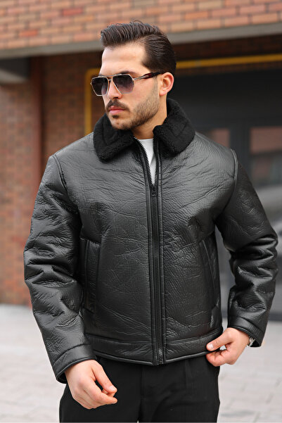 MODAEMAS PALTON BĂRBAȚI DIN PIELE