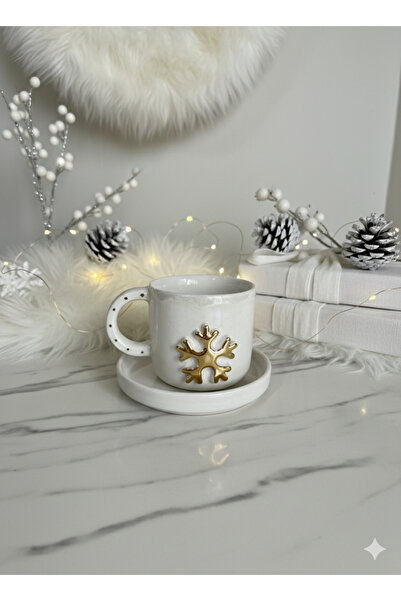 Deniz Kızı Seramik كوب سيراميك مصنوع يدويًا سعة 100 مل / هدية رأس السنة