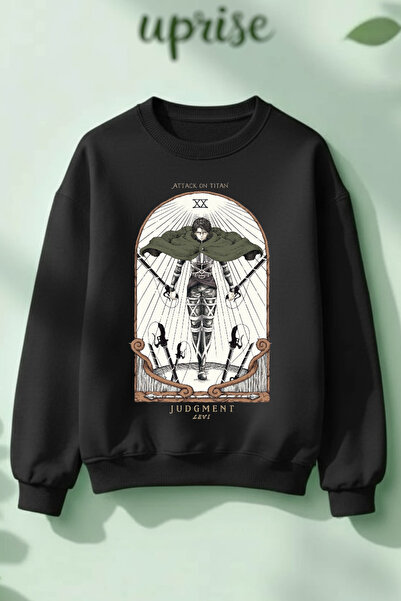 Vordevia Hanorac Levi Ackerman Judgment Design cu imprimeu Bumbac 3 fire B gu...