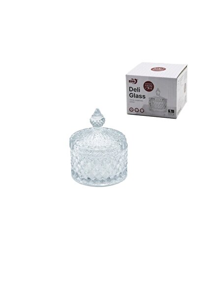 Go İthalat Deli̇ Glass Tg1073-3/L1 Diamond Glass Sugar Bowl (5372) Tygoo-Rsgo...