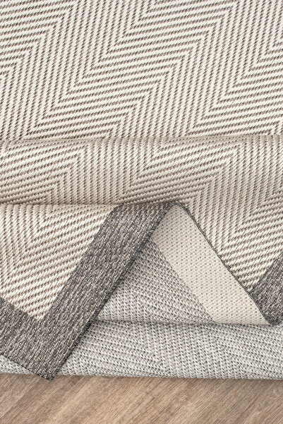 ANUTYA HOME 6663 Gri Krem Sisal Kilim Leke Tutmaz Kolay Temizlenen Kaymaz Pam...