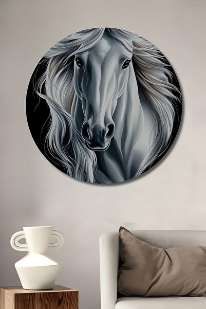 Teona Ahşap Pictură decorativă pe lemn cu aspect de pictură în ulei, cal cura...