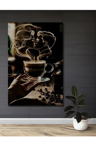 Teona Ahşap Διακοσμητικός ξύλινος πίνακας με εμφάνιση λαδομπογιάς αγάπης