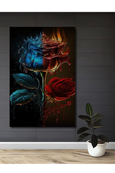 Teona Ahşap Tablou decorativ din lemn cu aspect de pictură în ulei, cu tranda...