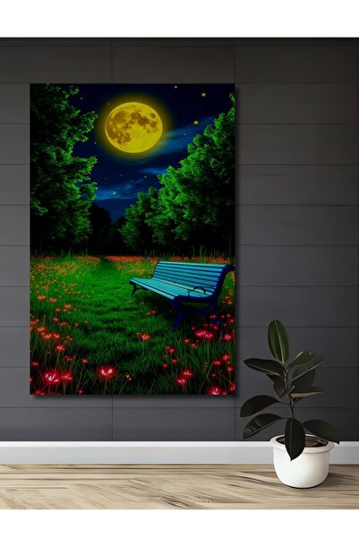 Teona Ahşap Tablou decorativ din lemn cu aspect de pictură în ulei, cu peisaj...