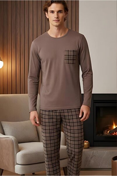 MORRO Comfortable Home Wear Top and Patterned Pajama Bottoms |   Men's Pajama...