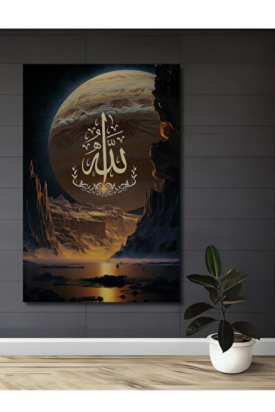 Teona Ahşap Pictură decorativă din lemn cu artă modernă, cu un peisaj simboli...