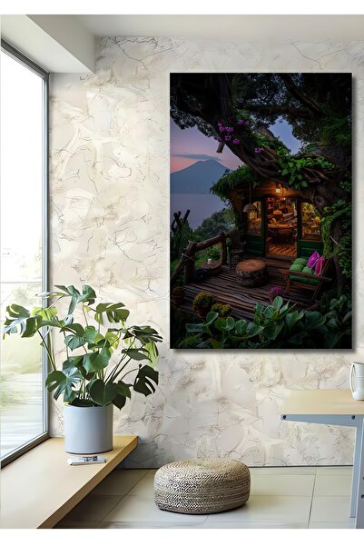 Teona Ahşap Μυστηριώδες δεξαμενή βιβλίων σε σχήμα δεντρόσπιτου, Ξύλινο διακοσ...