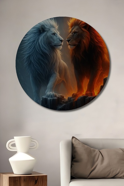 Teona Ahşap Leii de foc și gheață, artă modernă, pictură în ulei, tablou deco...