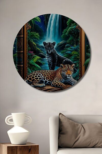 Teona Ahşap Cartea Pădurii Misterioase Pantera cu aspect de acuarelă Pictură ...