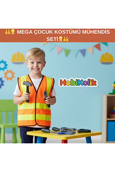 Art Tone 🦺👷 MEGA ÇOCUK KOSTÜMÜ MÜHENDİS SETİ 👷🦺