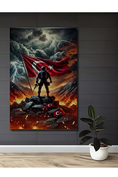 Teona Ahşap Τουρκική Σημαία Στρατιωτική Ηρωικότητα Ψηφιακό τύπωμα Ξύλινοι Πίν...