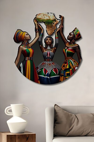 Teona Ahşap Puterea Africii la îndemână: Tablou decorativ din lemn cu aspect ...