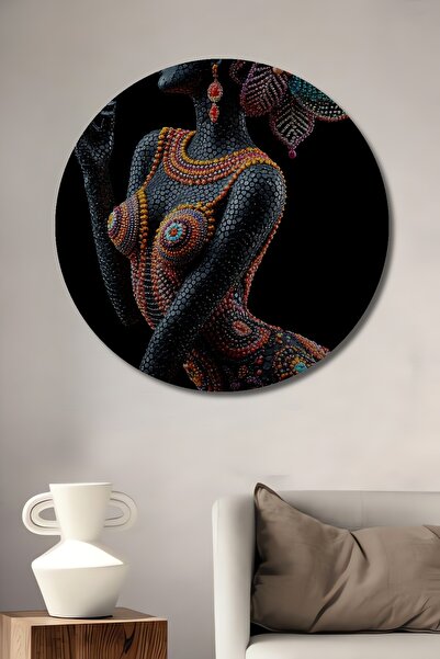 Teona Ahşap Femeie colorată din arta etnică, pictură decorativă pe lemn, pict...