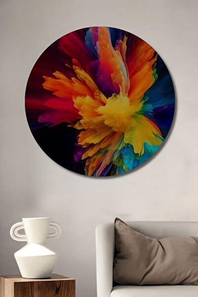 Teona Ahşap Pictură decorativă din lemn cu aspect abstract Energy Explosion, ...