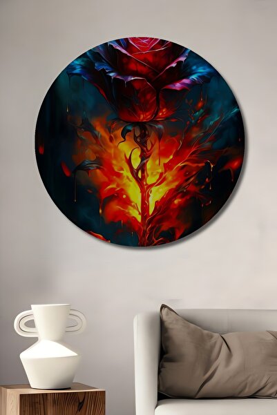 Teona Ahşap Διακοσμητικός Ξύλινος Πίνακας Ζωγραφικής με Εμφάνιση Νερομπογιάς ...