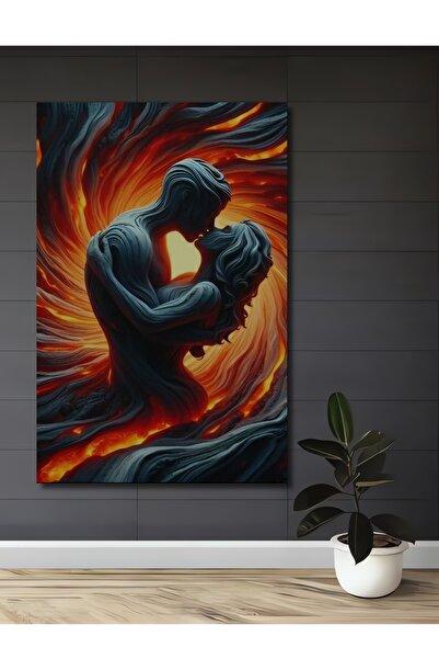 Teona Ahşap Focul Iubirii Artă abstractă modernă Pictură decorativă din lemn ...