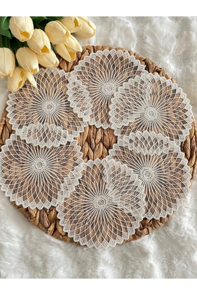 KUMSAL ÇEYİZ 6 Adet Sunumluk Peçete,Kokteyl Peçete,Kahve Yanı Sunum Peçetesi,...