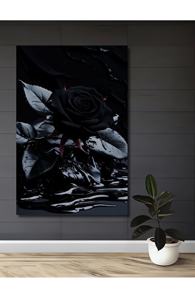 Teona Ahşap Masă decorativă din lemn cu aspect de pictură în ulei cu trandafi...