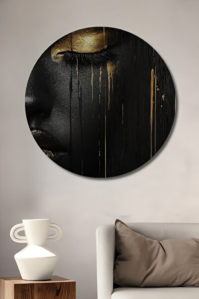 Teona Ahşap Tablou decorativ din lemn cu aspect de artă modernă, cu femeie ne...