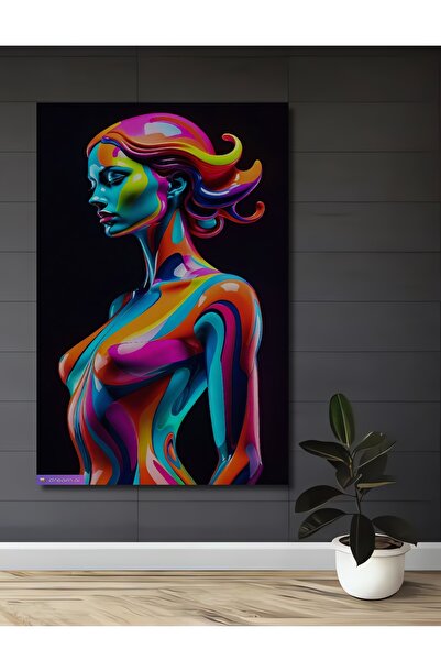 Teona Ahşap Pictură decorativă din lemn cu figură feminină în stil pictură în...