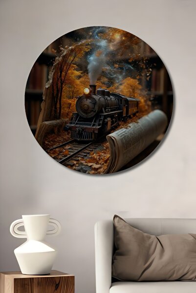 Teona Ahşap Trenul cu aburi, carte de artă, pictură decorativă din lemn, pict...