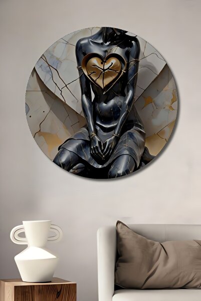 Teona Ahşap Tablou decorativ din lemn cu aspect de pictură în ulei, cu inimă ...