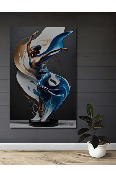 Teona Ahşap Femeie dansatoare, artă abstractă, pictură în ulei, tablou decora...