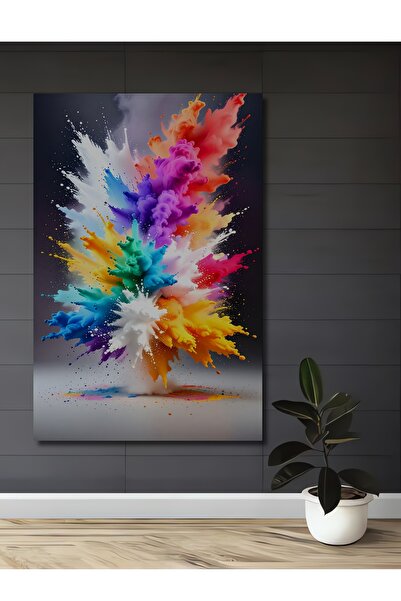 Teona Ahşap Ξύλινο διακοσμητικό πίνακα μοντέρνας τέχνης με πολύχρωμη εμφάνιση...