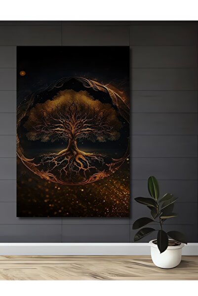 Teona Ahşap Pictură artistică Arborele Vieții, pictură decorativă din lemn cu...