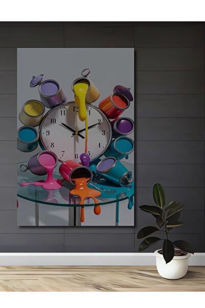 Teona Ahşap Boyama Sanma Art Time - Tablou decorativ modern din lemn