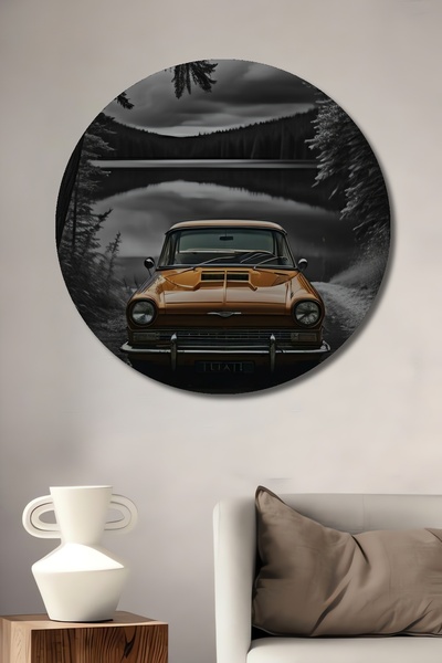 Teona Ahşap Pictură decorativă din lemn cu aspect de pictură în ulei, peisaj ...