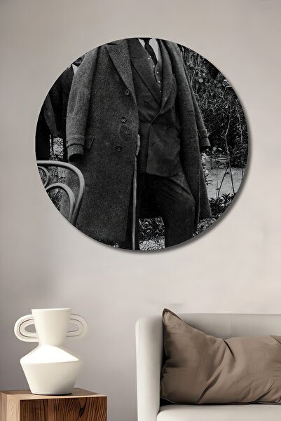 Teona Ahşap Gazi Mustafa Kemal Atatürk Pictură decorativă rotundă pe perete, ...