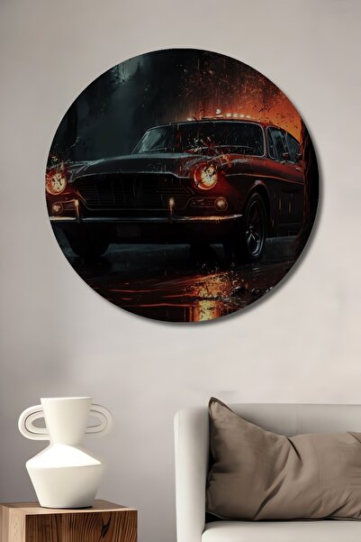 Teona Ahşap Pictură decorativă din lemn cu aspect de pictură în ulei, cu mași...