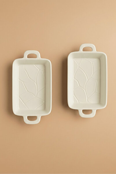 Mithra Life طقم من قطعتين من أوعية الصلصة السيراميكية البيضاء مع مقابض، طبق تقديم للمقبلات والوجبات الخفيفة والفواكه، طقم إفطار MIT1272